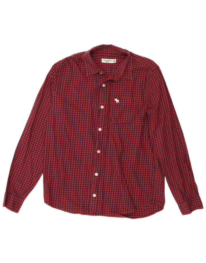 Abercrombie & Fitch Camisa Niño 15-16 Años Algodón Vichy Rojo