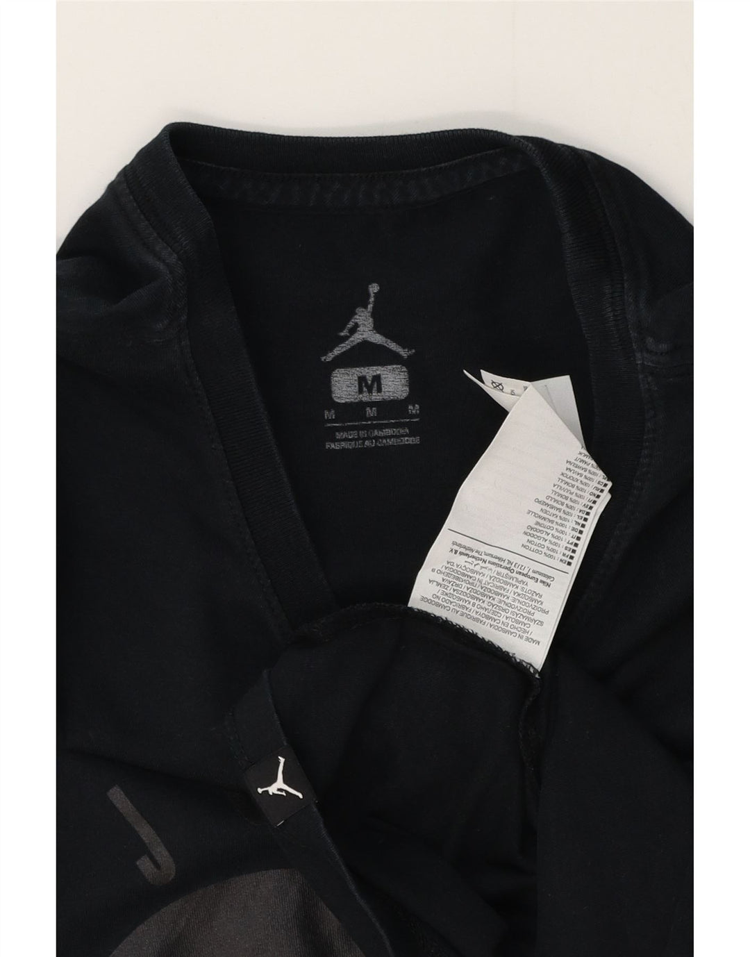 Jordan - Camiseta gráfica para hombre, parte superior de algodón azul marino mediano