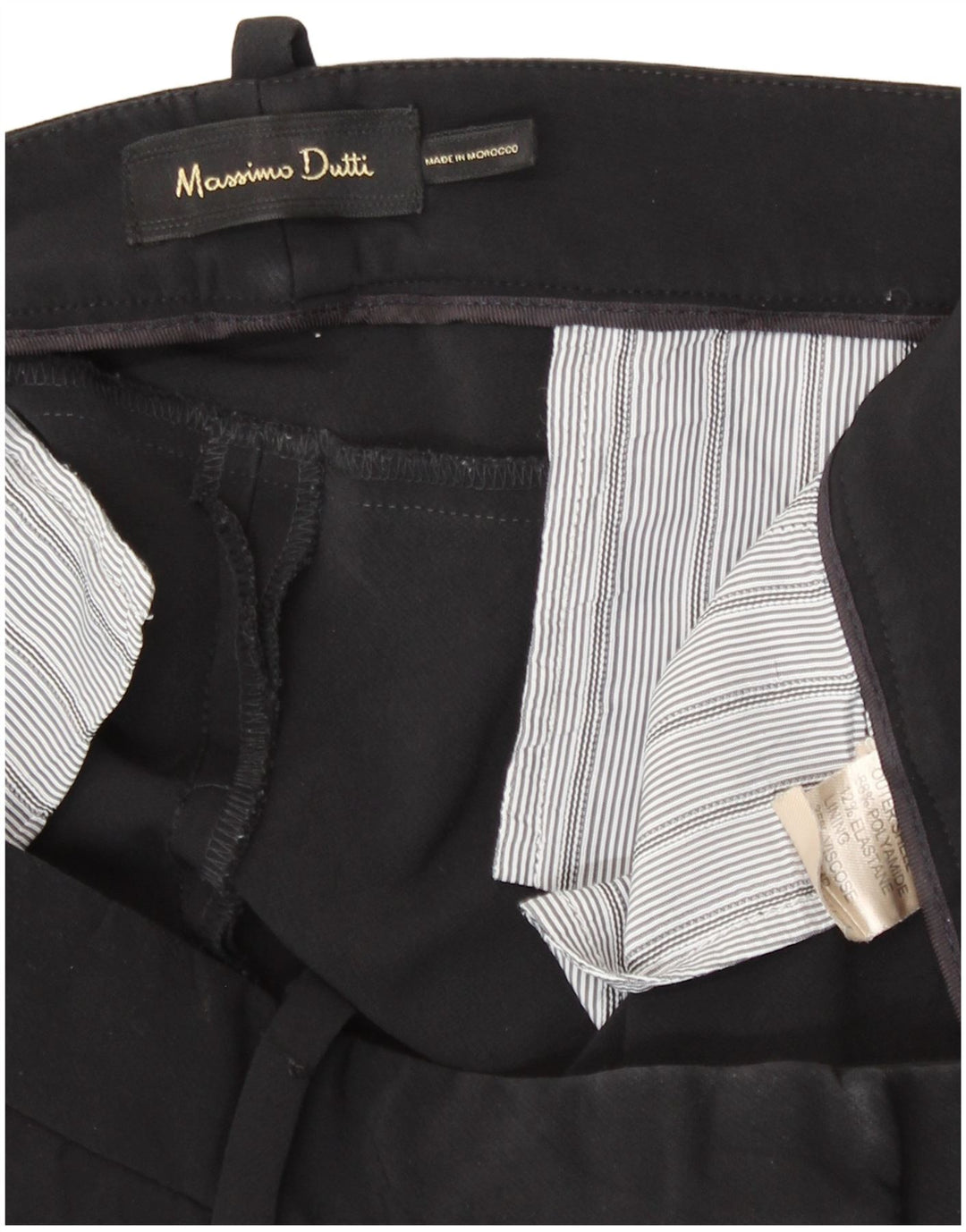 Pantalón Pitillo Mujer Massimo Dutti W30 L28 Negro Poliamida