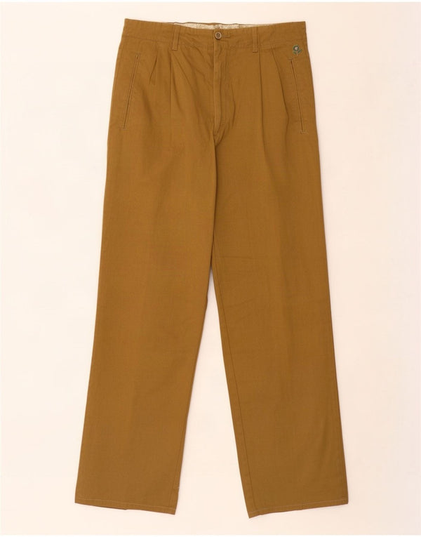 Wampum Pantalón chino con pinzas para hombre IT 50 Large W34 L28 Algodón caqui