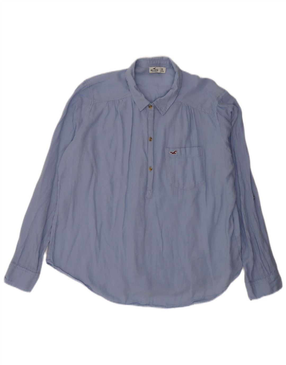 Hollister Mujer Jersey Camisa UK 18 XL Algodón Azul