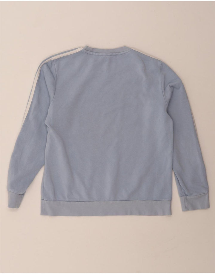 ADIDAS Womens Sweatshirt Jumper UK 16 Large Blue Cotton Vintage Adidas and Second-Hand Adidas from Messina Hembry 