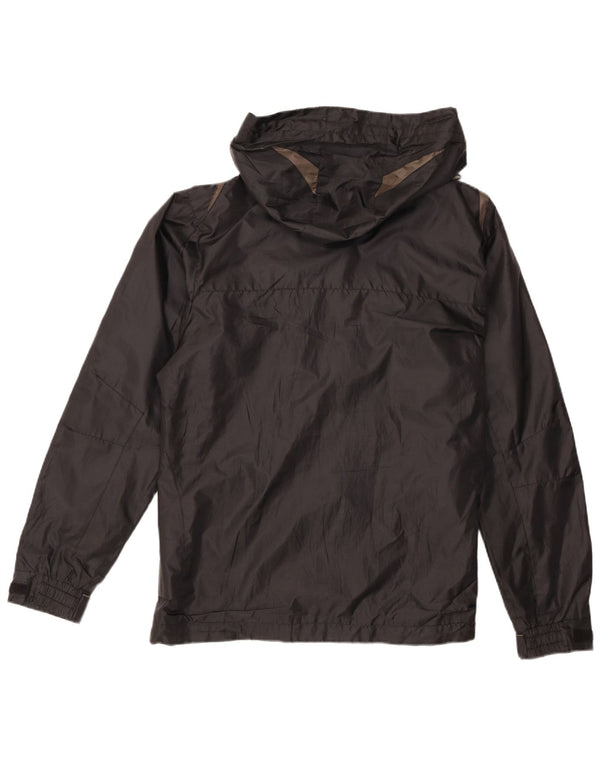 Brugi Chubasquero con capucha para hombre ES 38 Mediano Negro Colorblock Poliéster