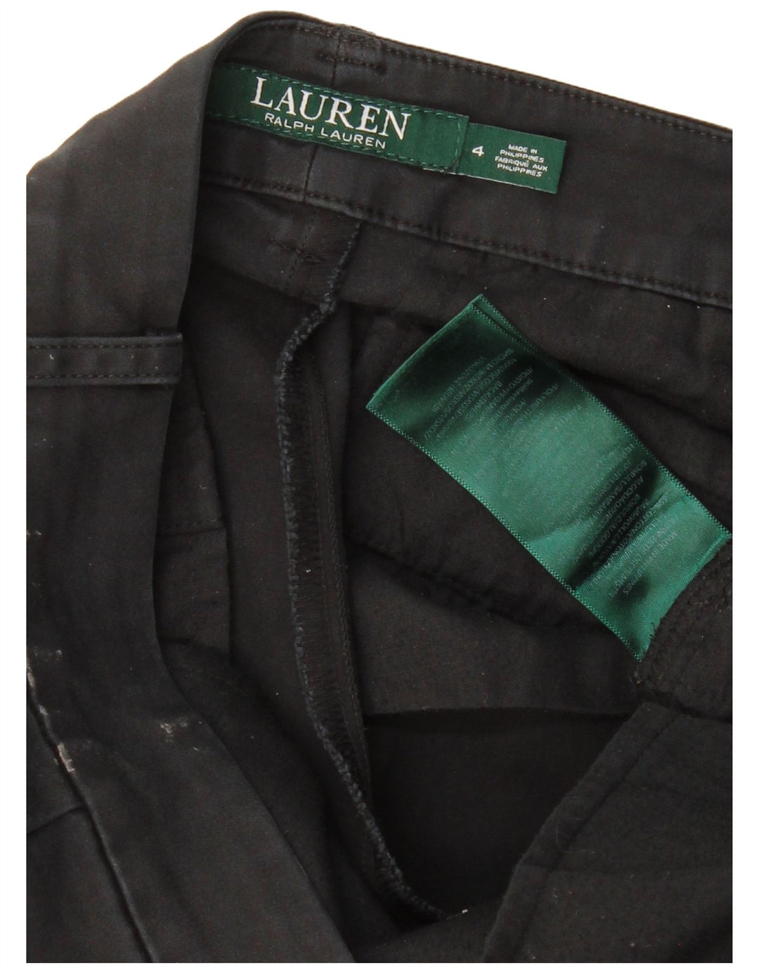 RALPH LAUREN Pantalones chinos ajustados para mujer US 4 Small W30 L28 Negro