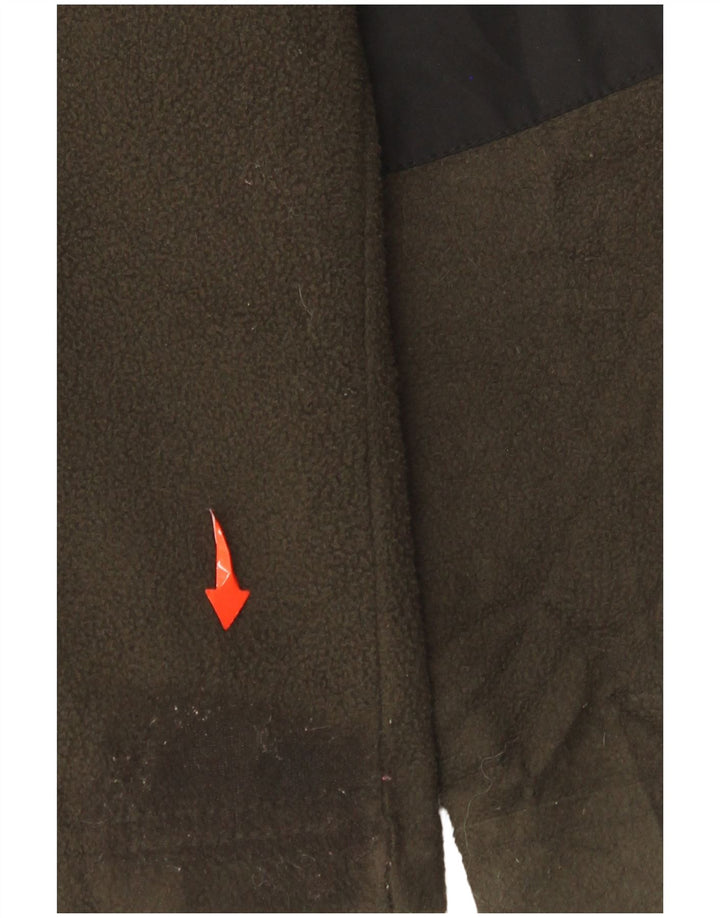 Calvin Klein Chaqueta polar para hombre UK 40 Large Caqui Colorblock Poliéster