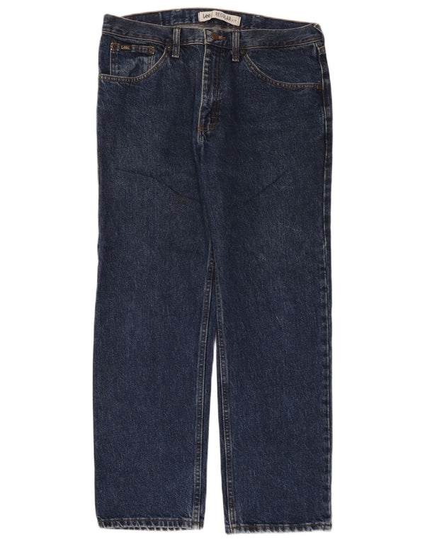 Vaqueros rectos de corte regular para hombre Lee W34 L29 Algodón azul marino