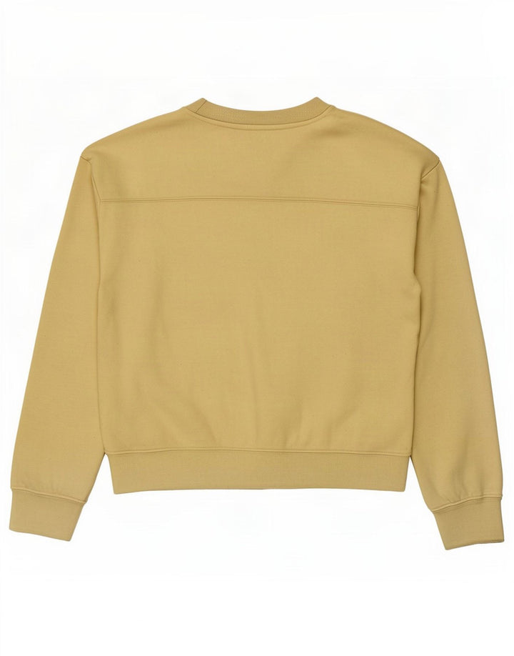 Zara Mujer Crop Sudadera Jumper UK 44 Medio Amarillo Poliéster