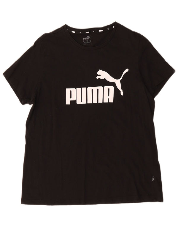 Puma Camiseta gráfica para mujer Top UK 18 XL Algodón negro