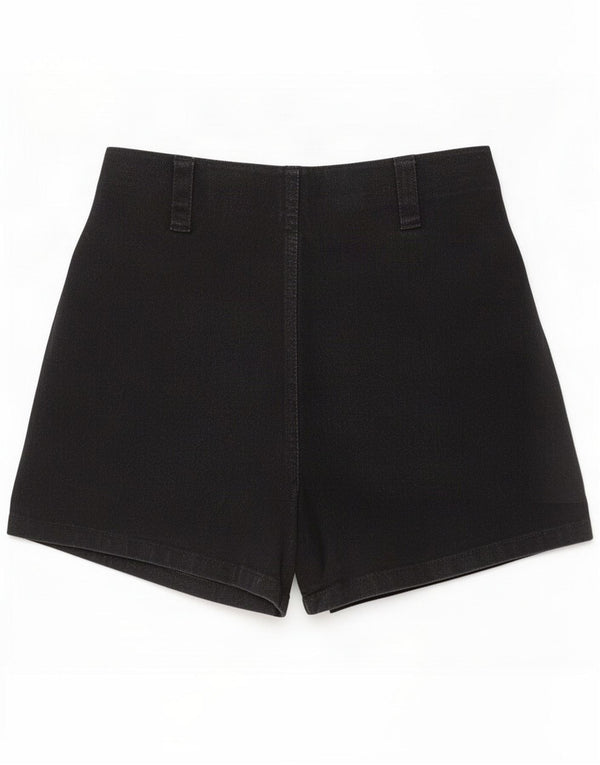 Pantalones cortos vintage de cintura alta para mujer Small W26 Black