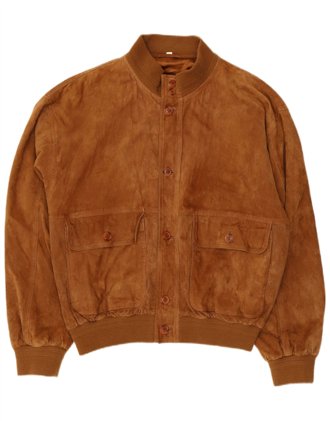Chaqueta de ante vintage para hombre IT 50 cuero marrón grande