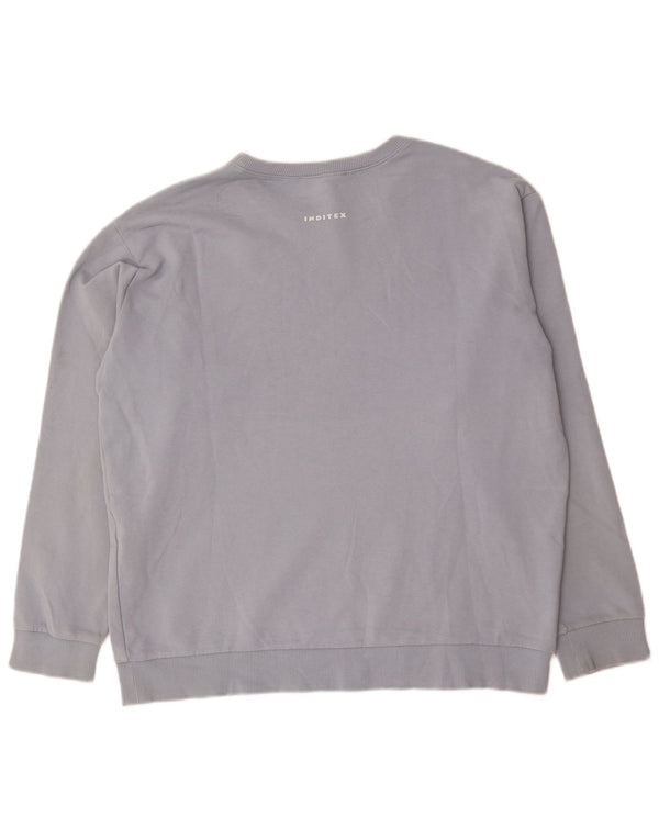 Zara Hombre Sudadera Jumper XL Azul Algodón