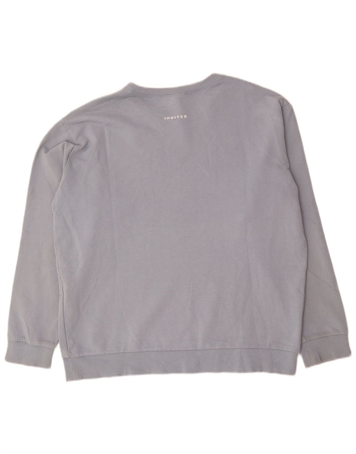 Zara Hombre Sudadera Jumper XL Azul Algodón