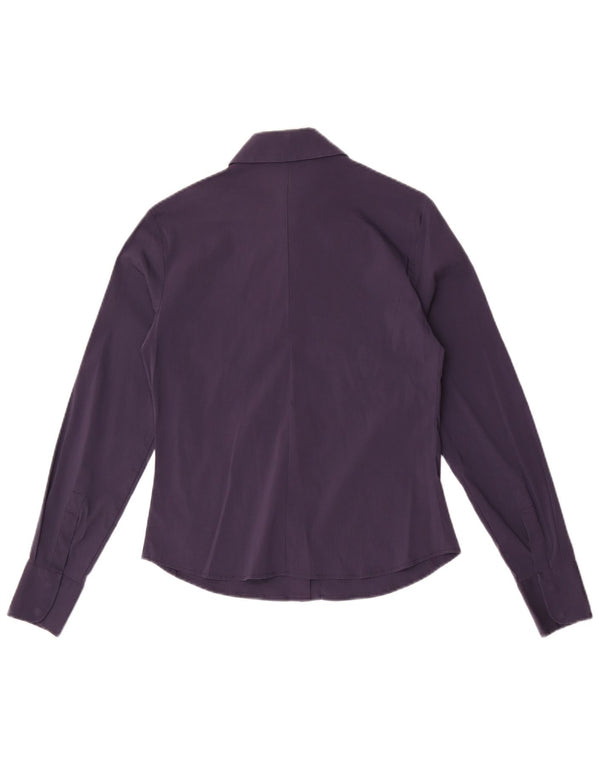 Max Mara Camisa para mujer UK 10 Small Purple Cotton