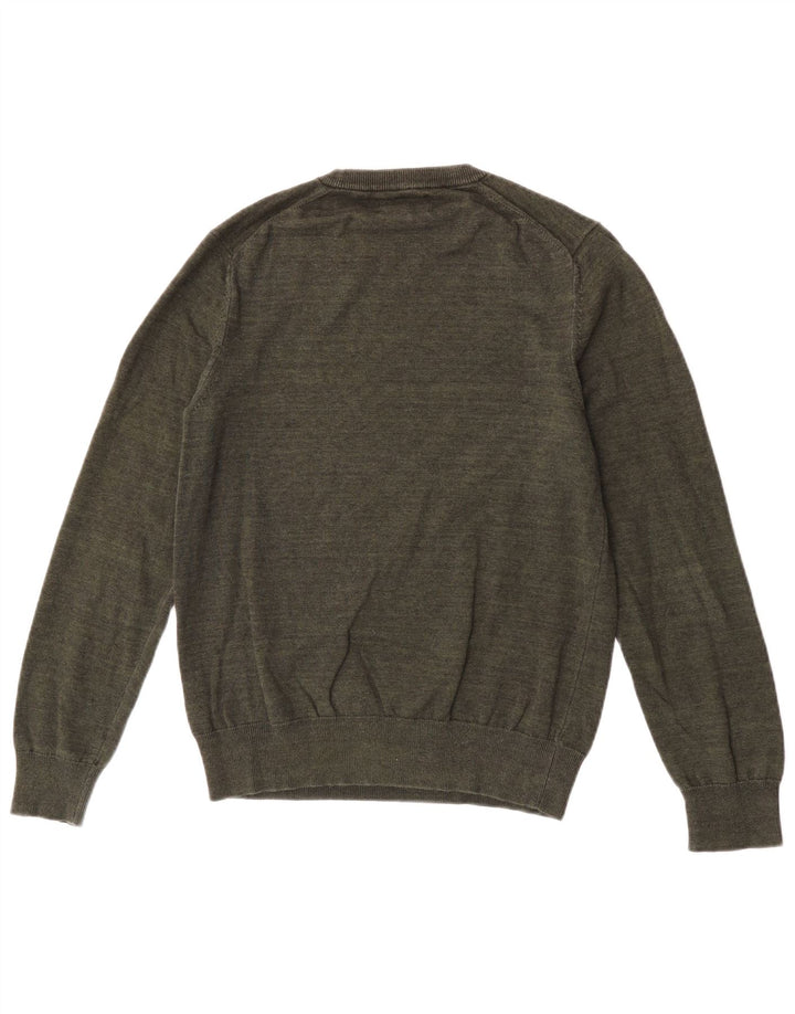 Marks & Spencer Suéter con Cuello Redondo para Hombre Algodón Caqui Medio