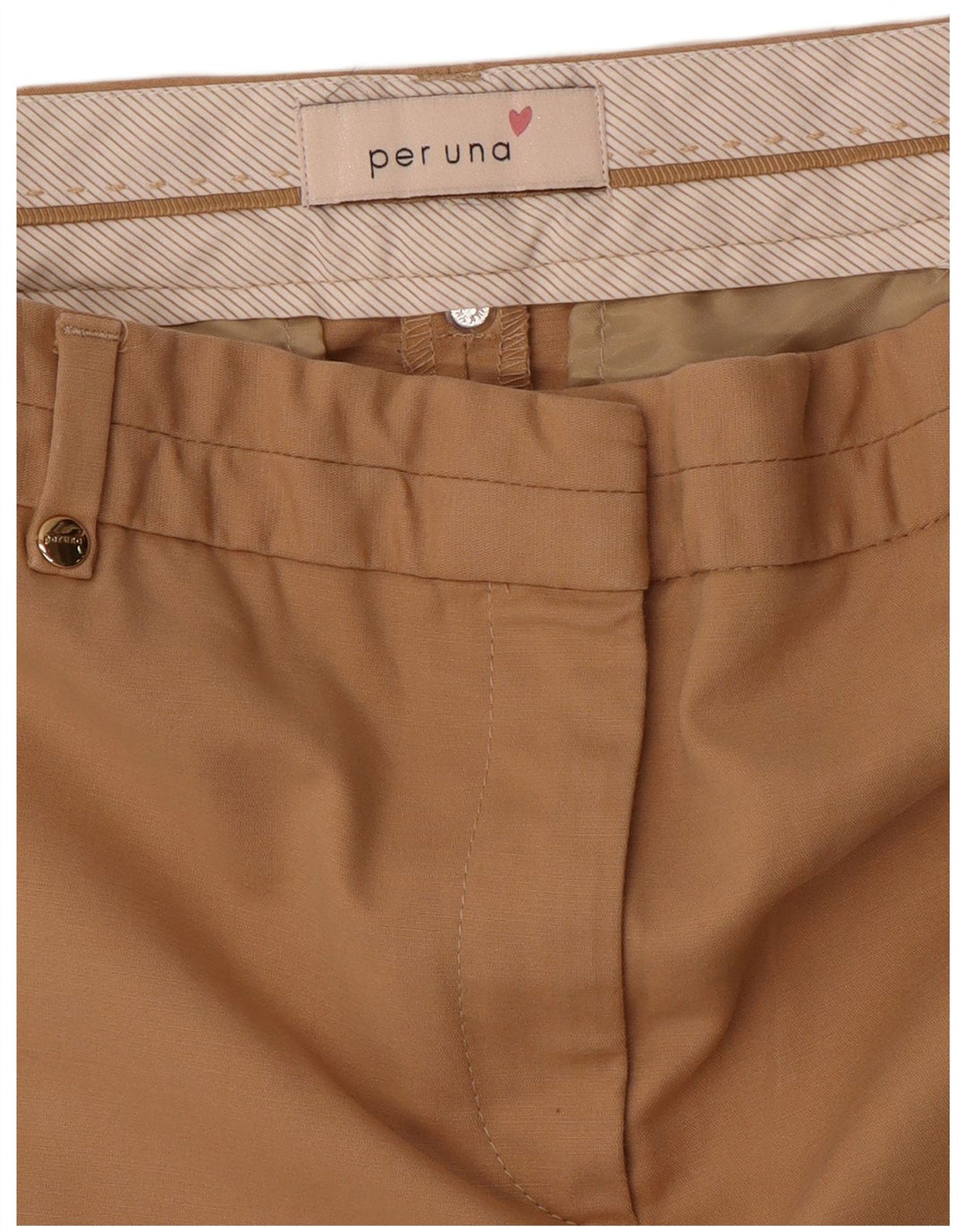 PER UNA Pantalones cortos ajustados para mujer W28 L25 Beige