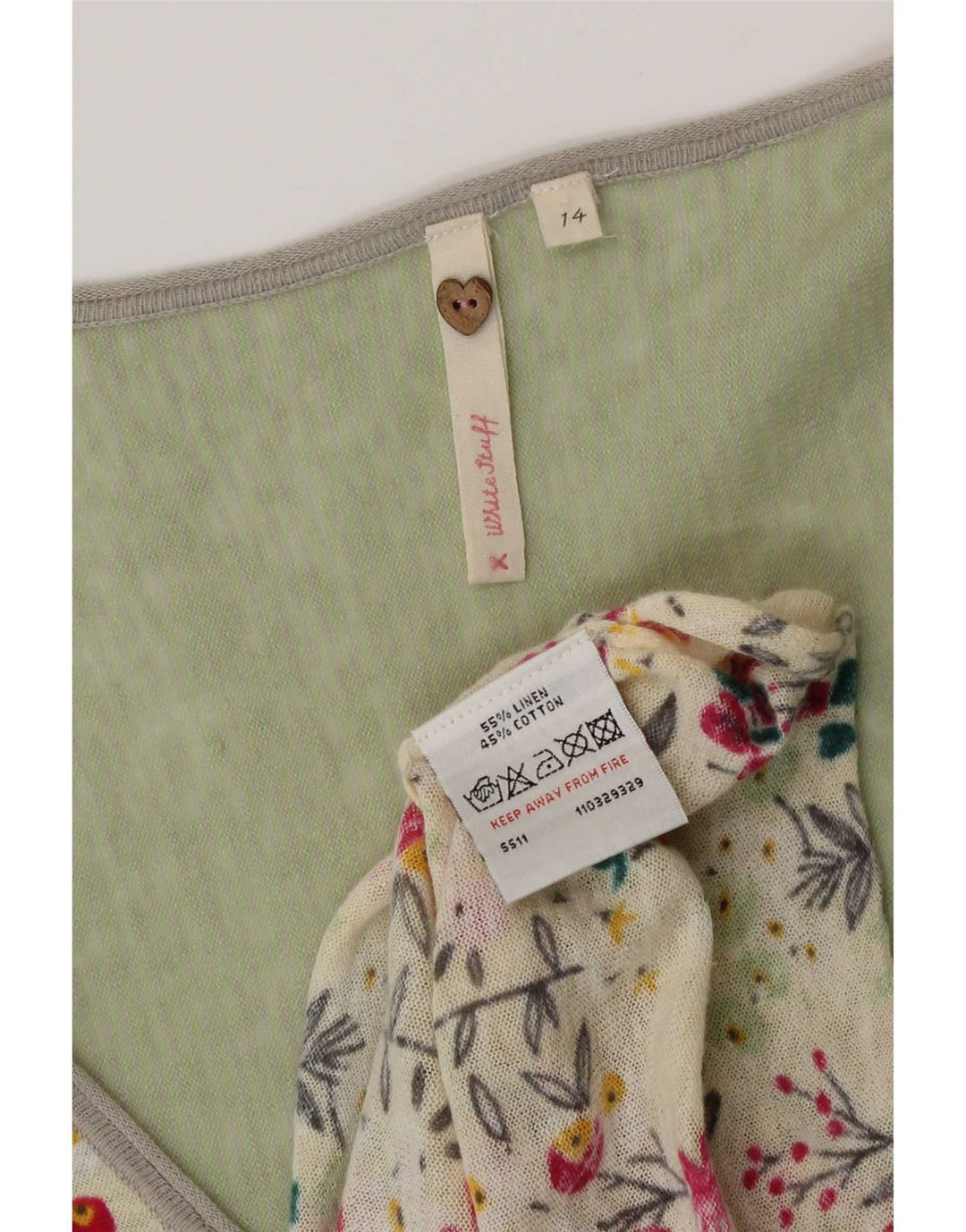 White Stuff Vestido Túnica Asimétrico para Mujer UK 44 Mediano Multicolor Floral