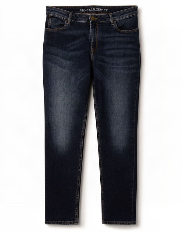 Marks & Spencer Vaqueros pitillo de ajuste relajado para mujer W32 L30 Algodón azul marino