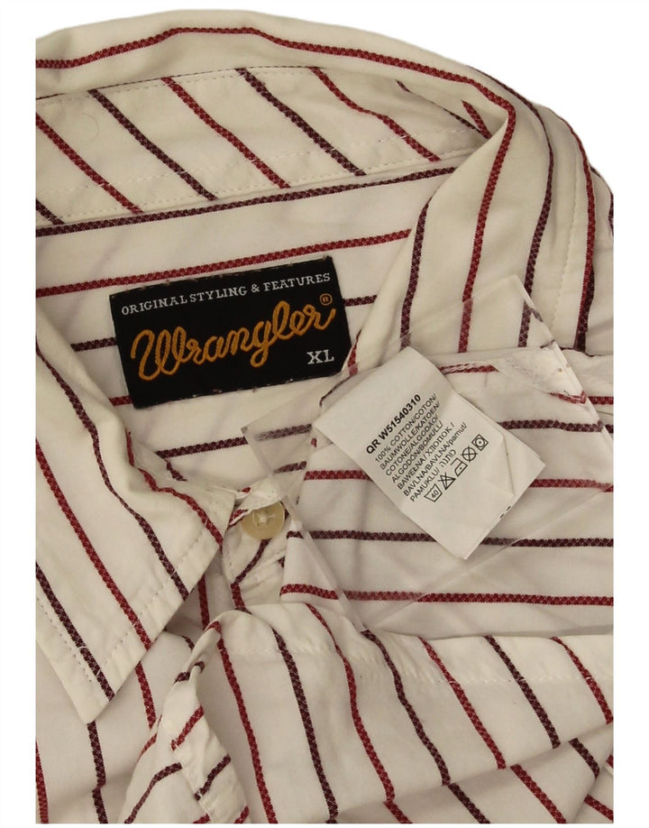 Camisa Wrangler Hombre XL Algodón Rayas Blancas