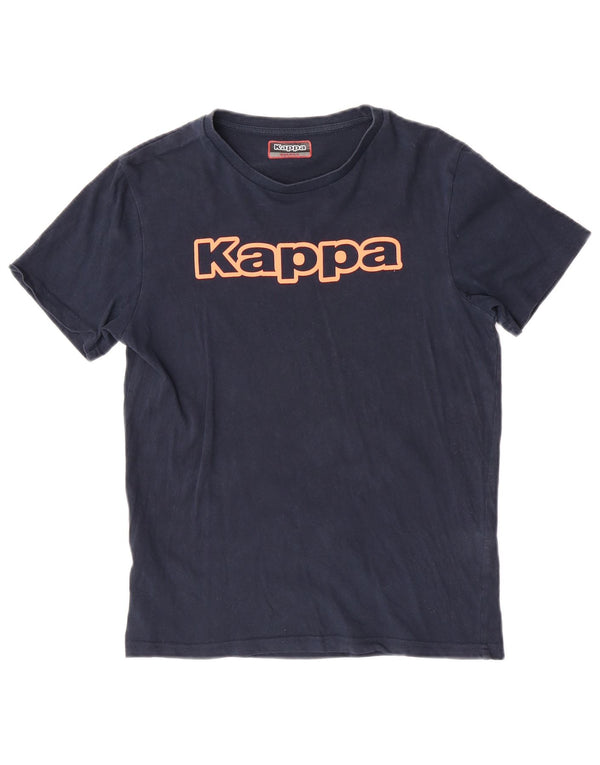 Kappa Hombre Camiseta Gráfica Top Small Azul Marino Algodón