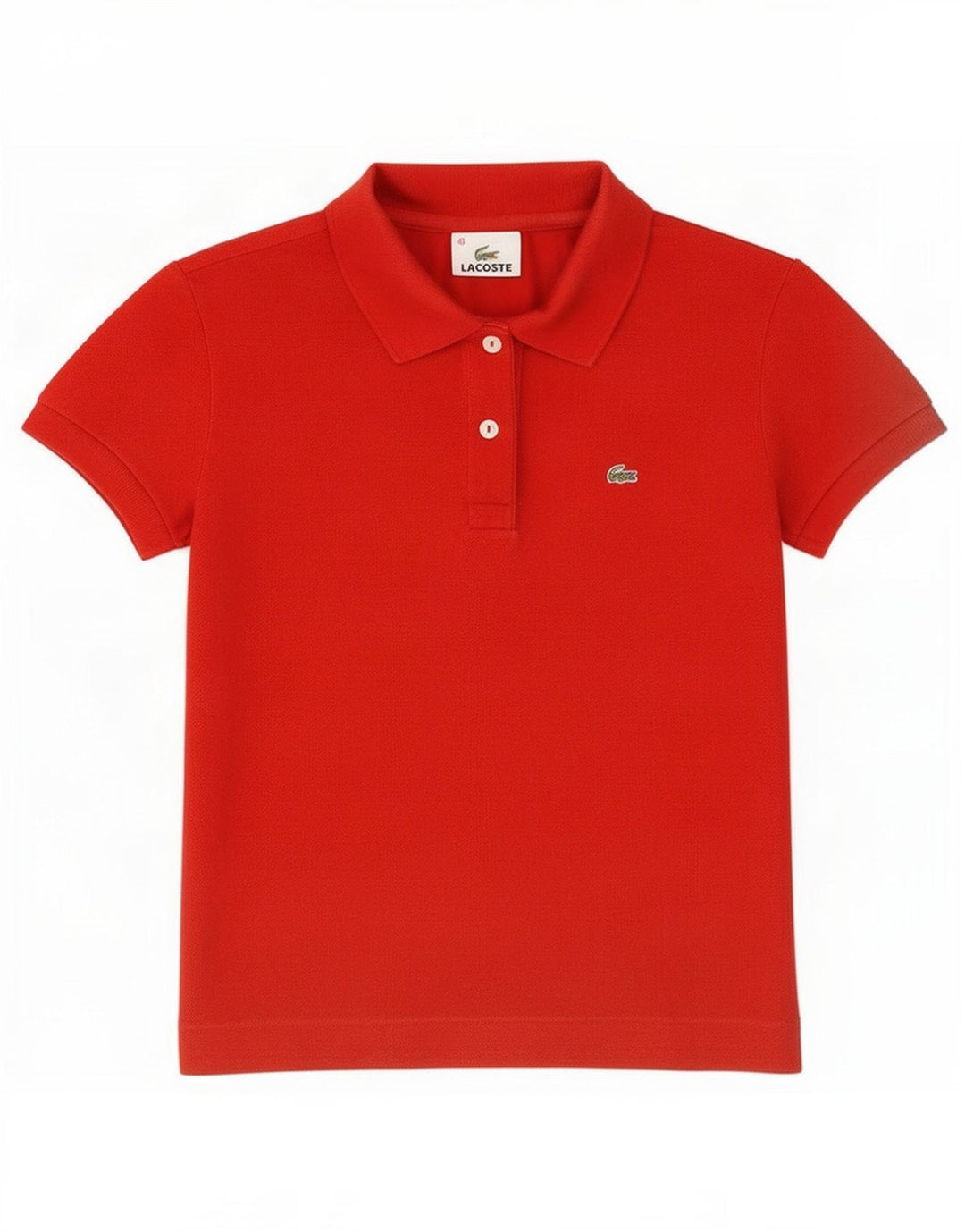 Polo Lacoste Mujer Talla 40 Mediano Rojo Algodón