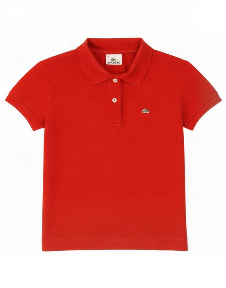 Polo Lacoste Mujer Talla 40 Mediano Rojo Algodón