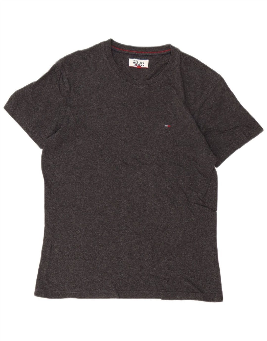Tommy Hilfiger - Camiseta para hombre, talla pequeña, algodón gris