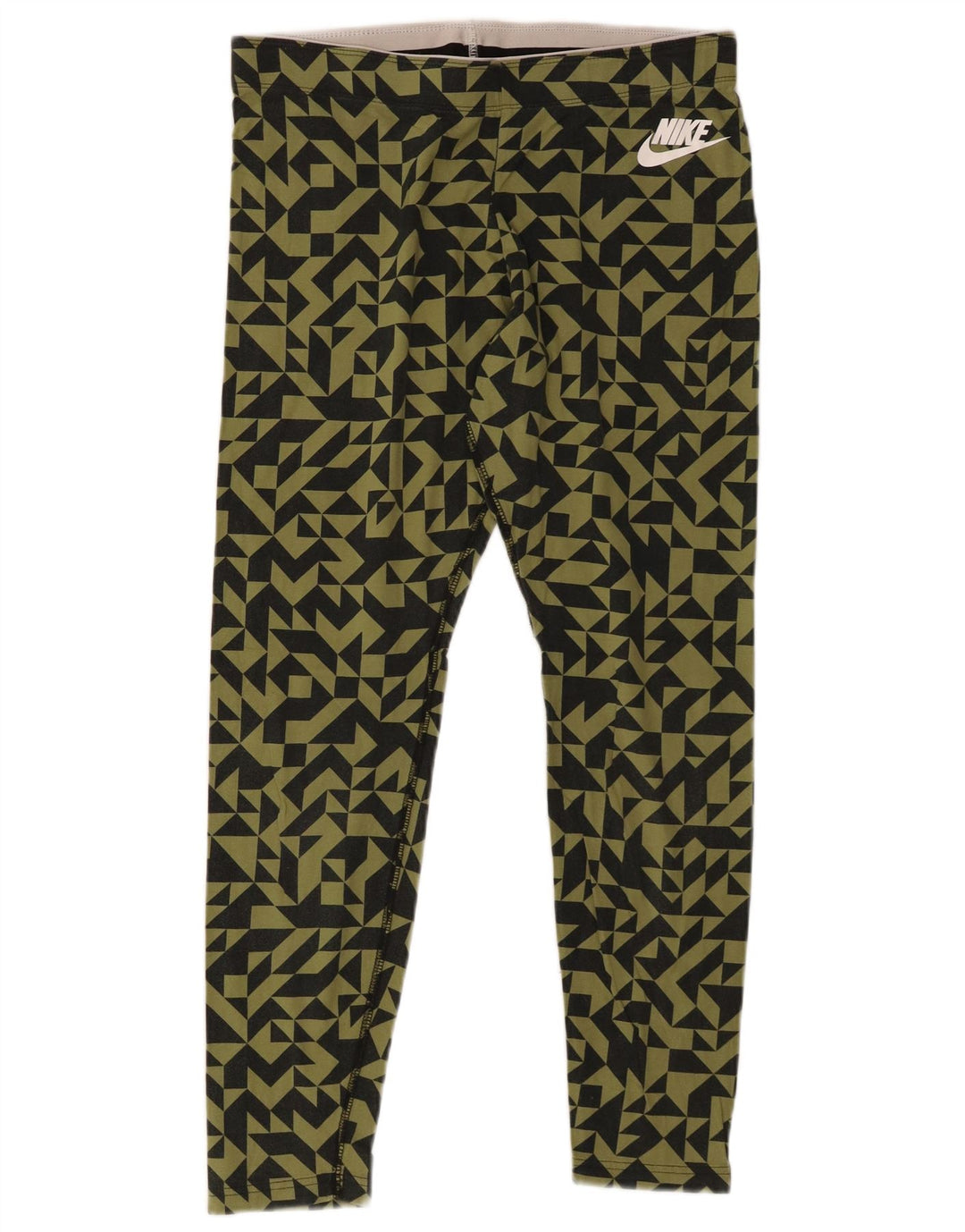 Leggings NIKE para mujer UK 40 Grande Caqui Algodón geométrico