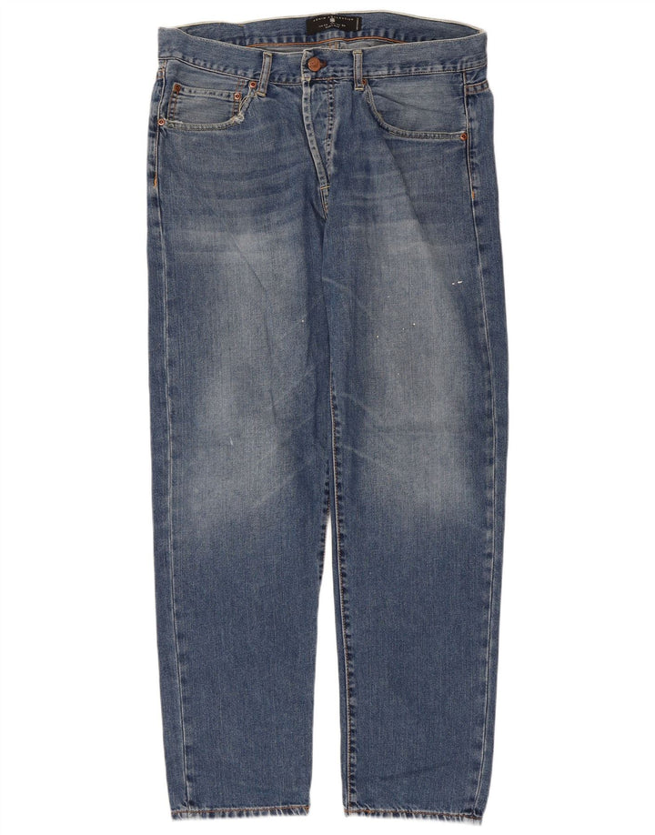 Zara Jeans rectos para hombre EU 44 Large W34 L29 Azul