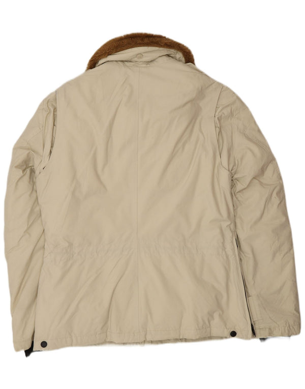Blauer Chaqueta Acolchada Militar para Mujer UK 40 XL Nylon Beige