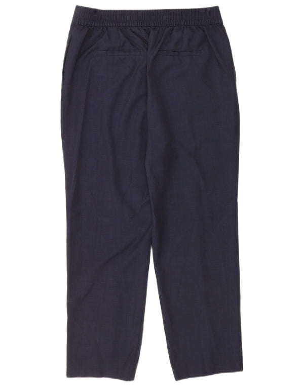 Marks & Spencer Pantalones chinos para mujer UK 14 Large W32 L27 Navy Blue Check