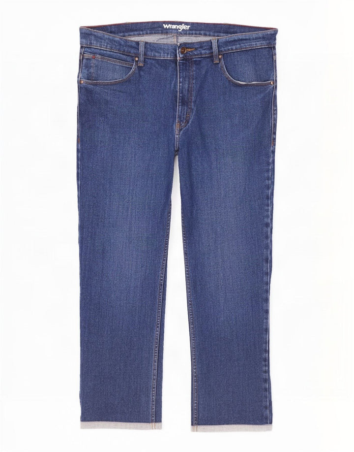 Wrangler Vaqueros Rectos Regulares Auténticos Para Hombre W38 L30 Algodón Azul