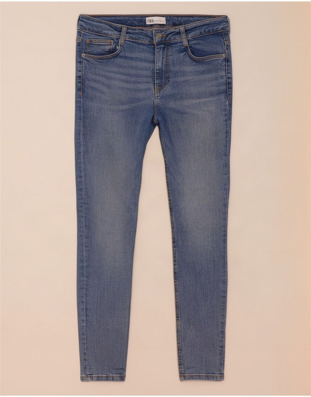 Zara Vaqueros Pitillo Mujer EU 40 Mediano W30 L29 Azul