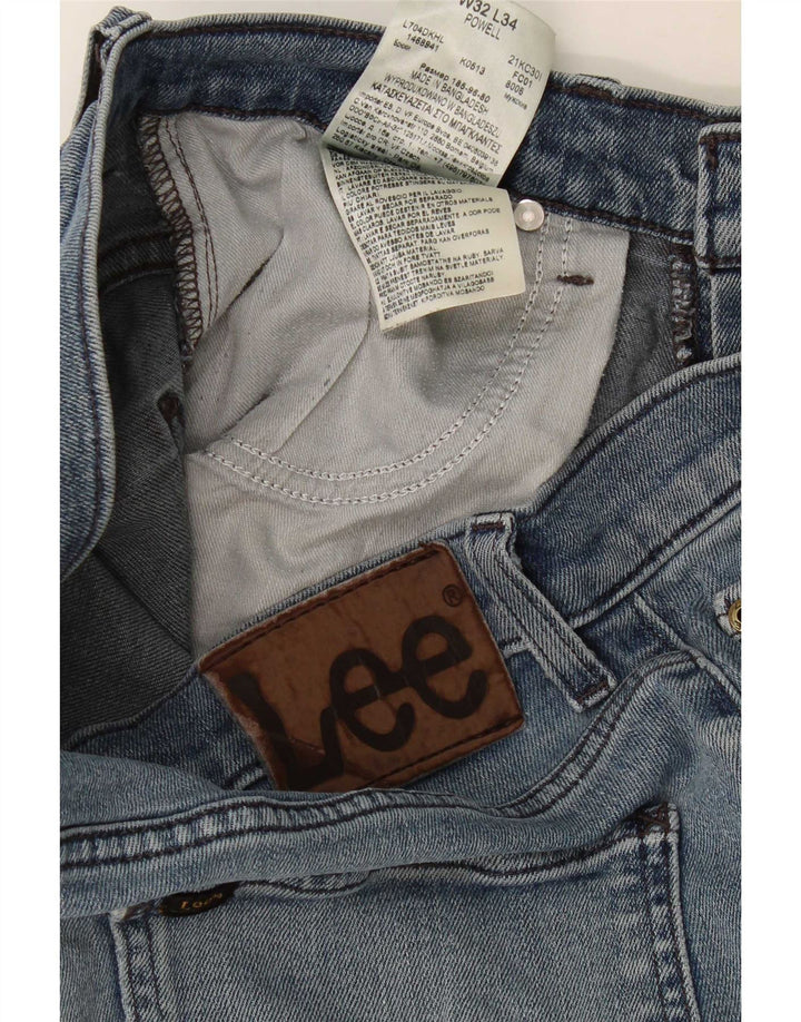Vaqueros Lee Powell Slim Para Mujer W32 L34 Algodón Azul