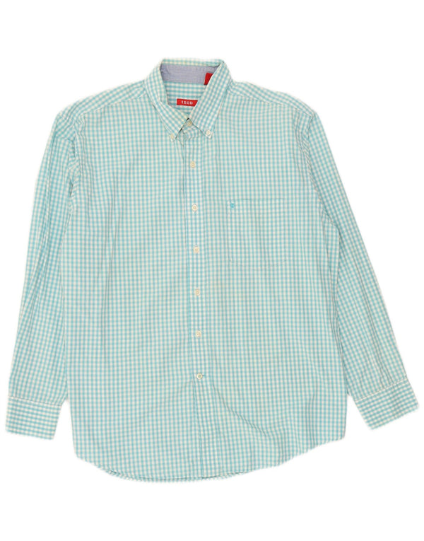 Camisa Izod Hombre Vichy Azul Grande