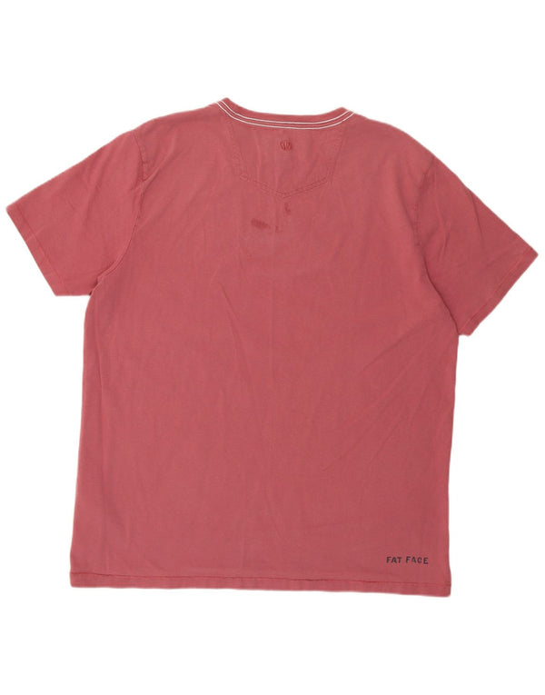 Camiseta gráfica para hombre Fat Face Top grande de algodón rojo