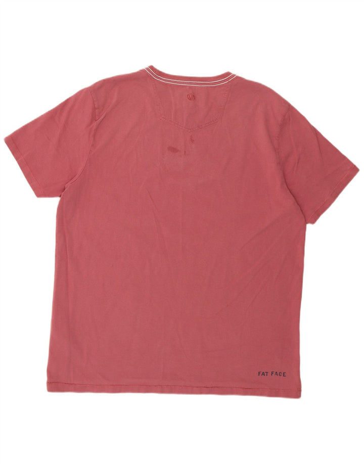 Camiseta gráfica para hombre Fat Face Top grande de algodón rojo
