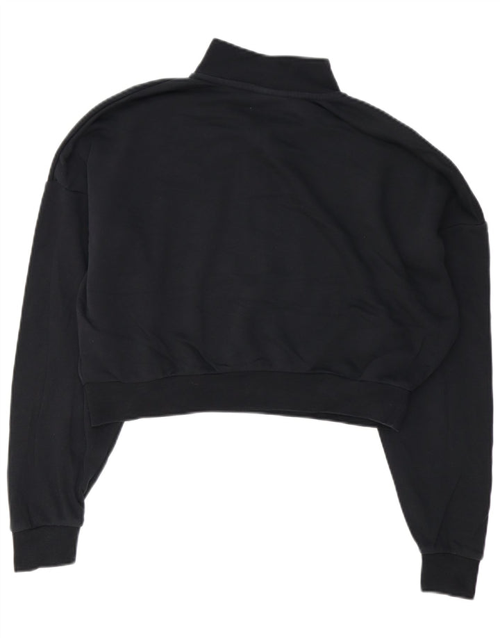 Nike - Sudadera extragrande con cuello y cremallera para mujer, talla M, color negro