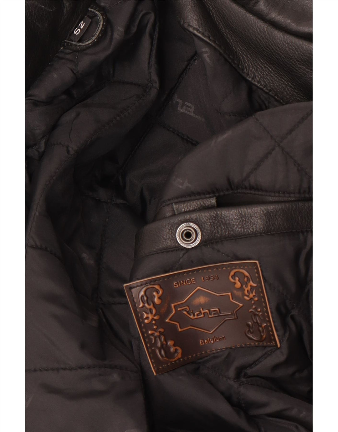 Richa Chaqueta motera de cuero estilo motor para hombre EU 52 XL Marrón