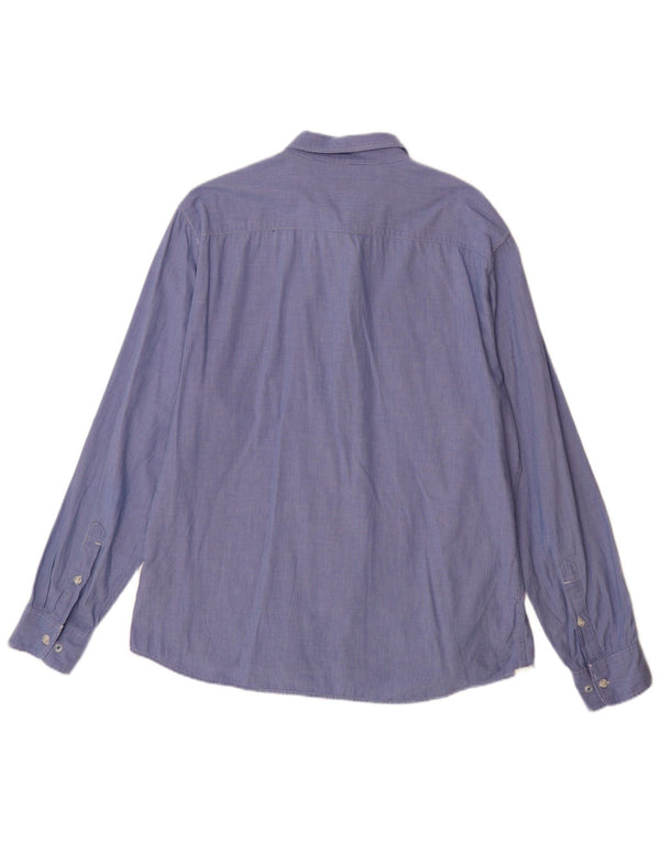 LEE Camisa ajustada para hombre 2XL Algodón a rayas azules