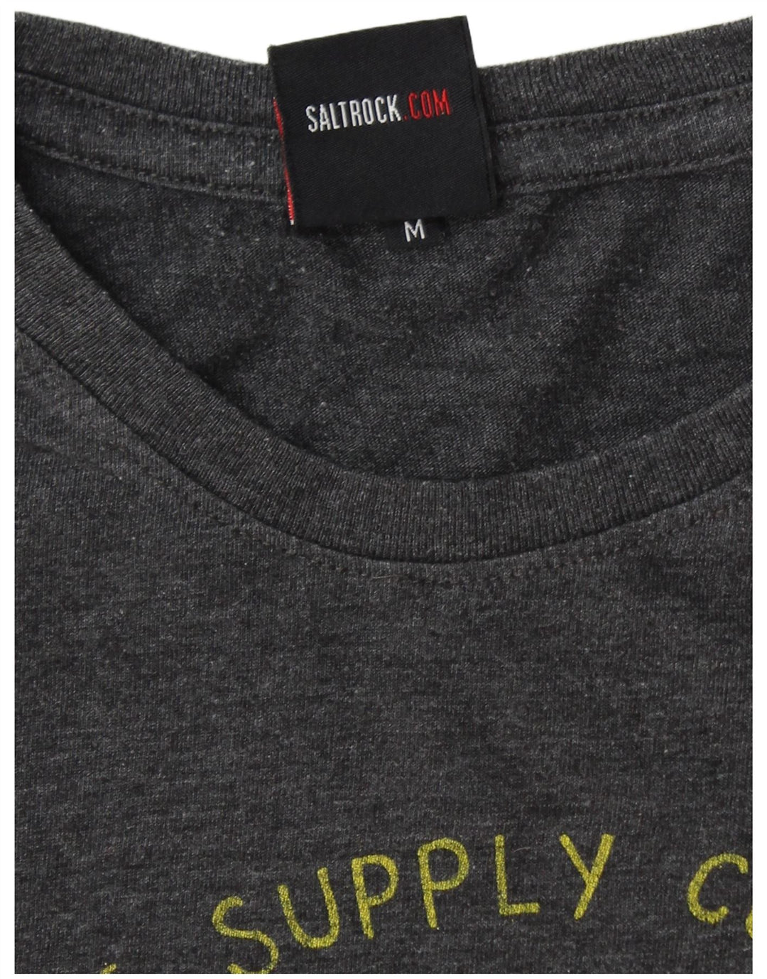 SALTROCK Camiseta gráfica para hombre Top de algodón gris medio