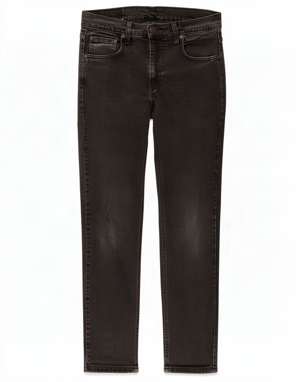 Levi's Vaqueros cónicos ajustados y cortos 512 para hombre W30 L27 Algodón negro