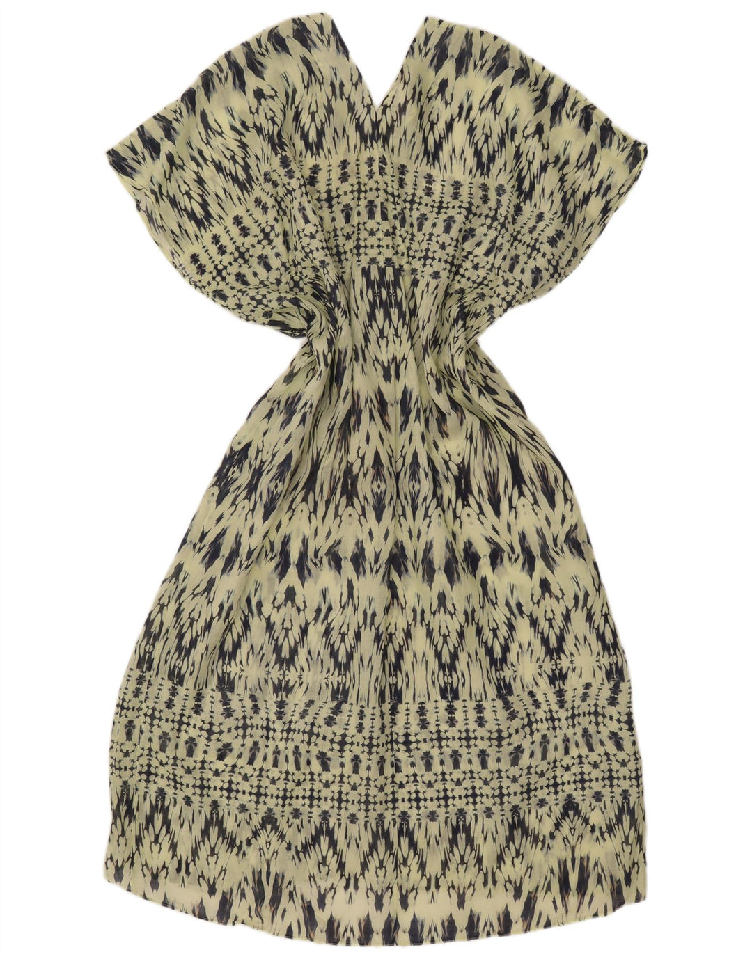 ZARA Vestido recto extragrande con estampado abstracto para mujer UK 44 Verde medio