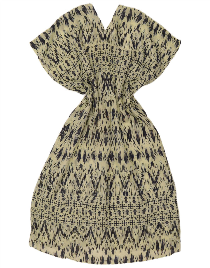 ZARA Vestido recto extragrande con estampado abstracto para mujer UK 44 Verde medio