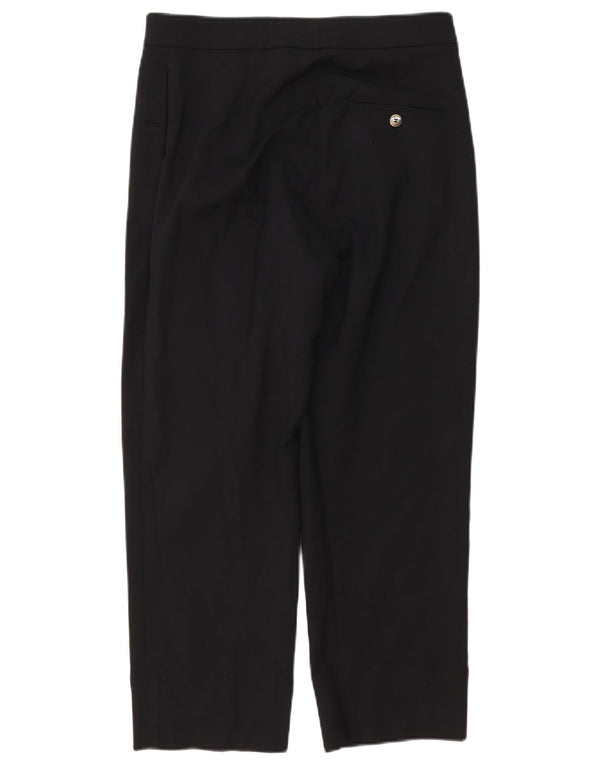 Marks & Spencer Pantalones Cortos Rectos para Mujer UK 10 Small W28 L24 Negro