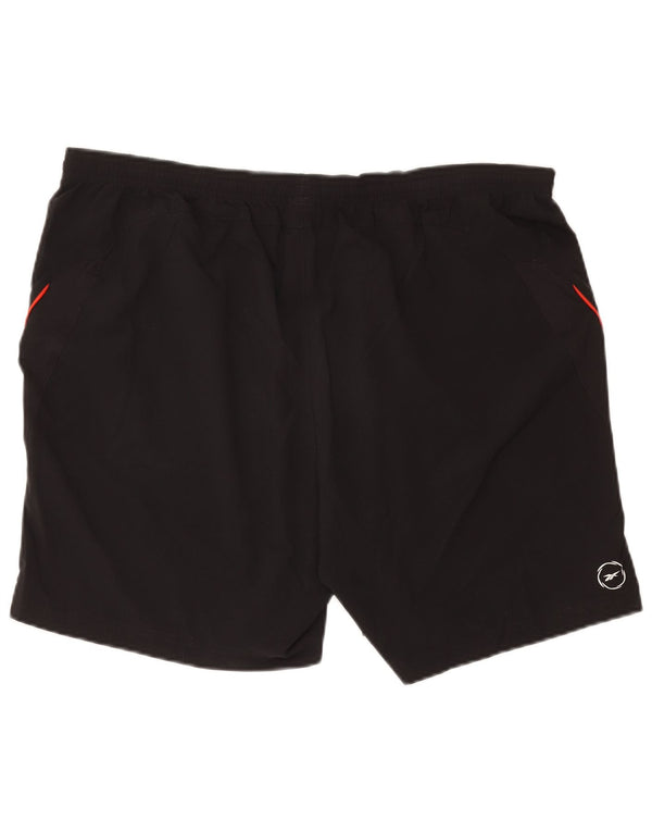 Reebok Pantalones cortos deportivos para hombre XL Poliéster negro