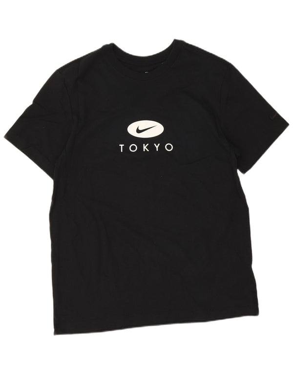Nike Tokyo Graphic Camiseta para hombre, talla grande, algodón negro