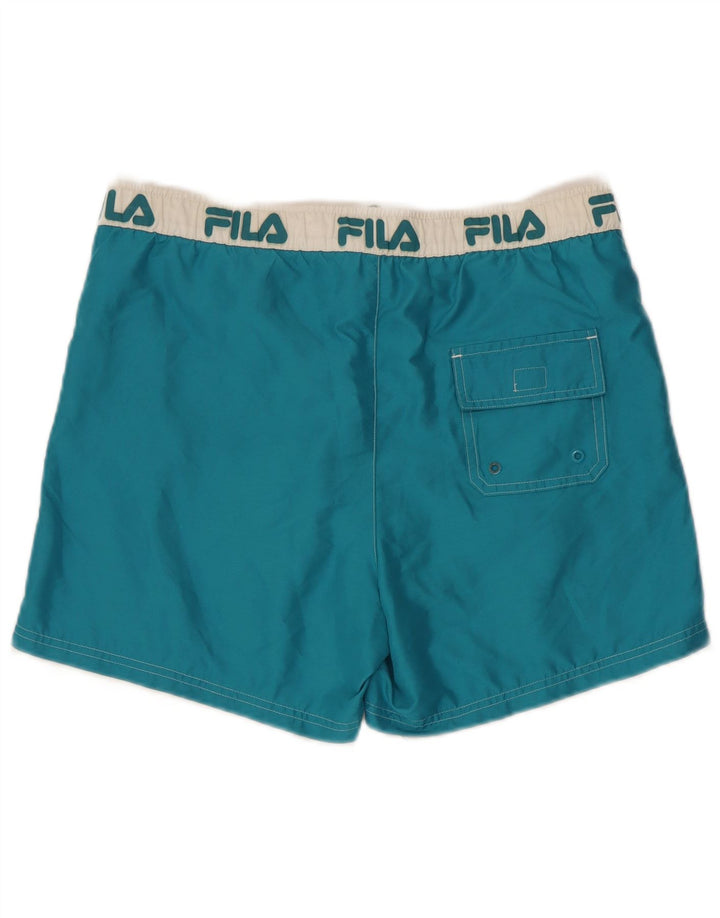 Fila Hombre Graphic Bañador Shorts Azul Medio Colorblock Poliéster
