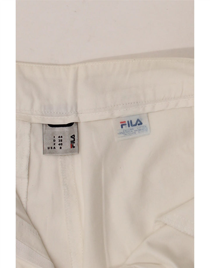 FILA Pantalones cortos chinos para mujer IT 44 Medium W30 Algodón blanco