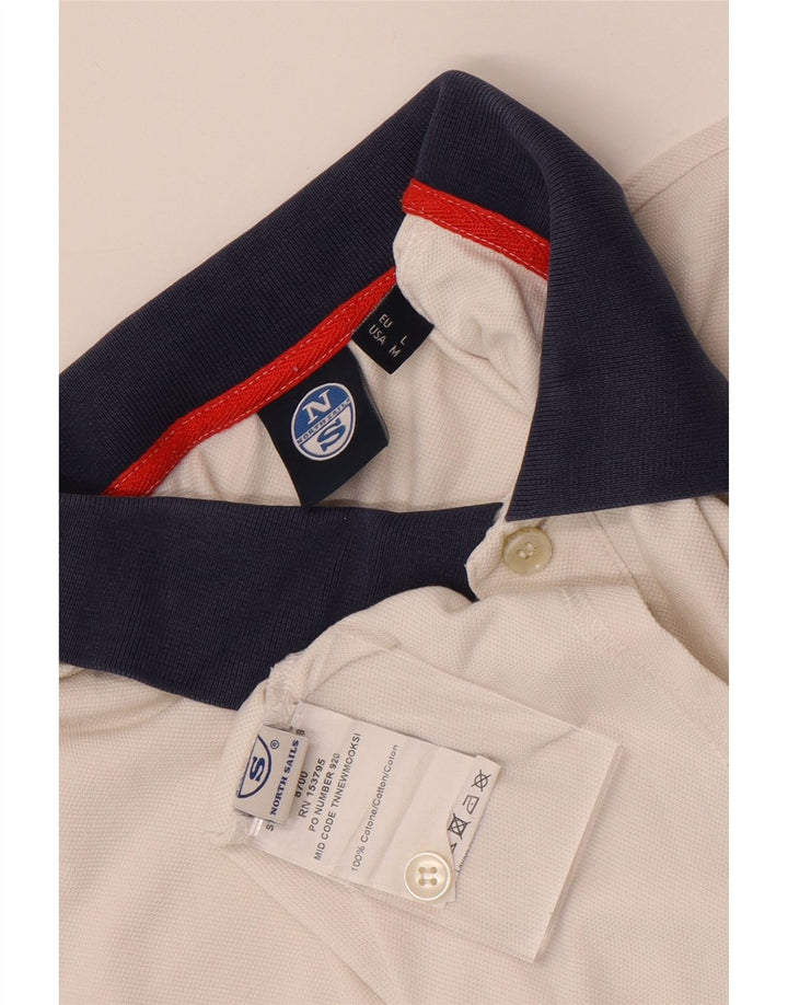 Polo North Sails Hombre Blanco Mediano Colorblock