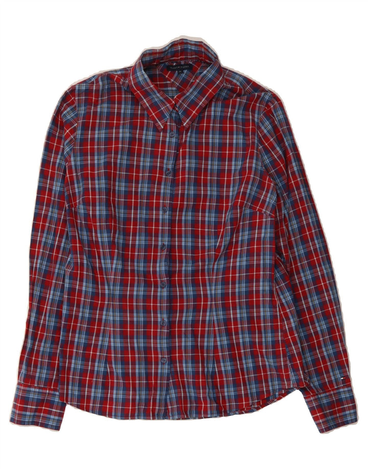 TOMMY HILFIGER Womens Shirt US 10 Large Red Check Cotton Vintage Tommy Hilfiger and Second-Hand Tommy Hilfiger from Messina Hembry 